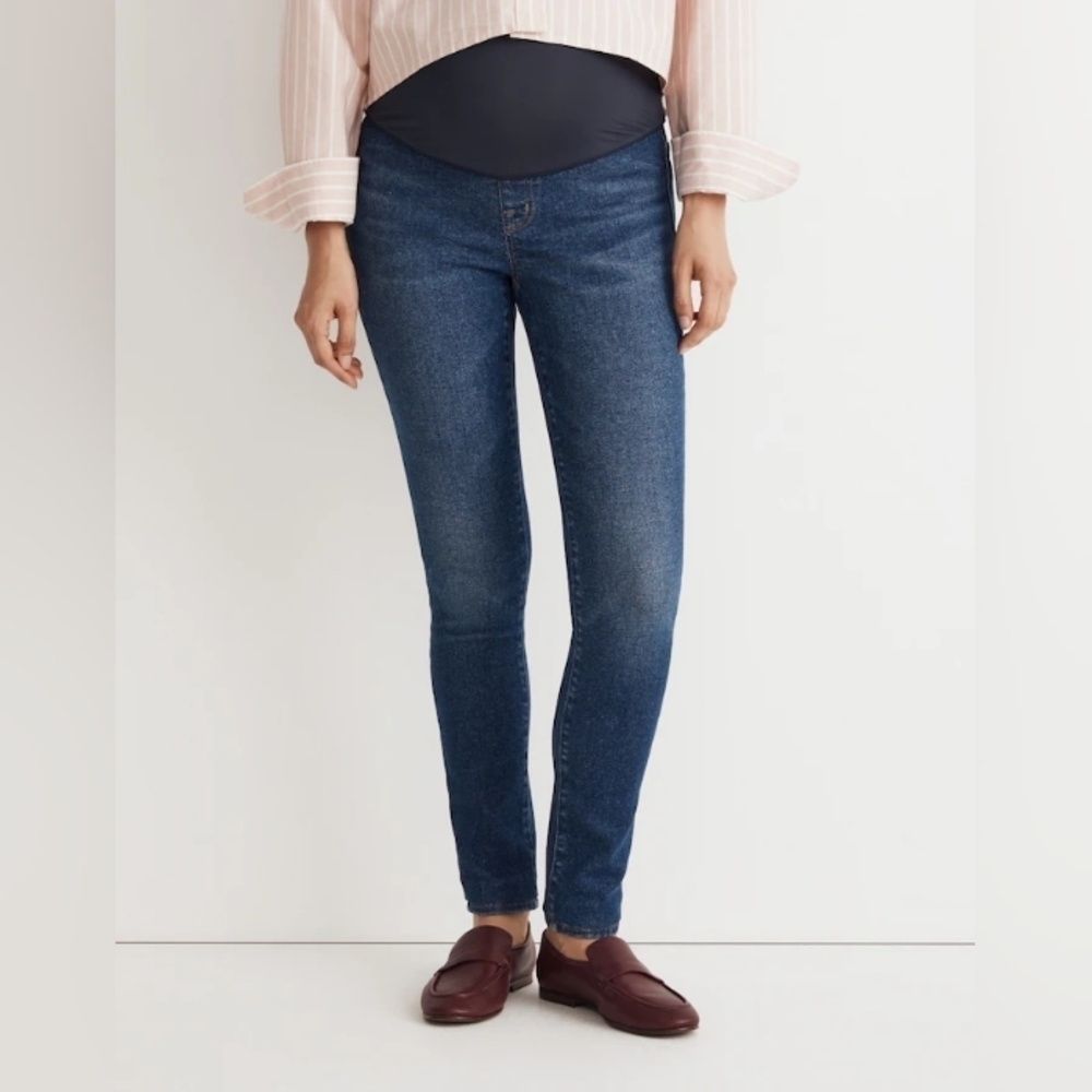 Madewell Maternity Over-The-Belly High-Rise Skinny Jeans in Smithley Wash Size 2